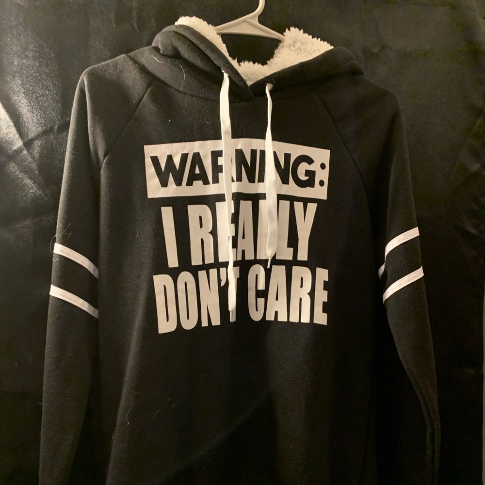 Hoodie with fur lined hood